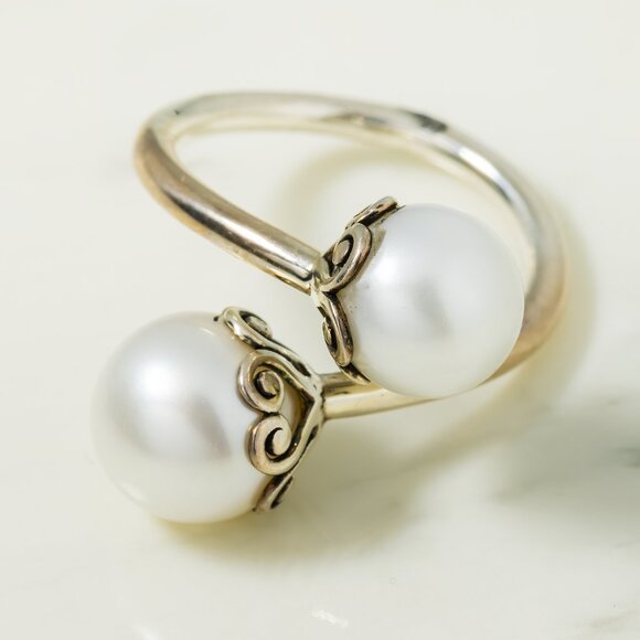 Sterling Silver Tiffany & Co. Paloma Picasso Cultured Pearl Ring Size 6